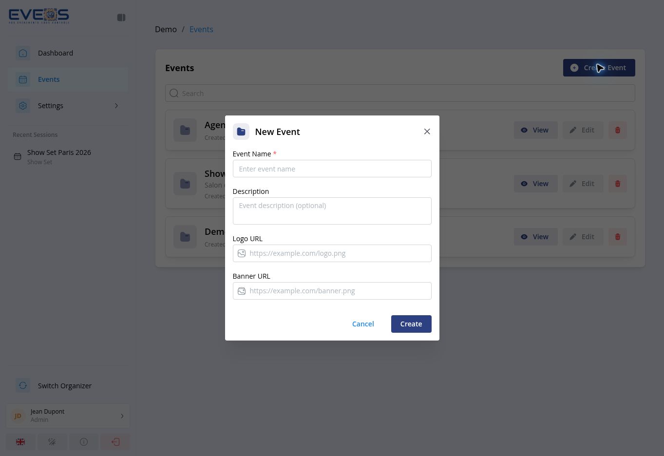 Create an event