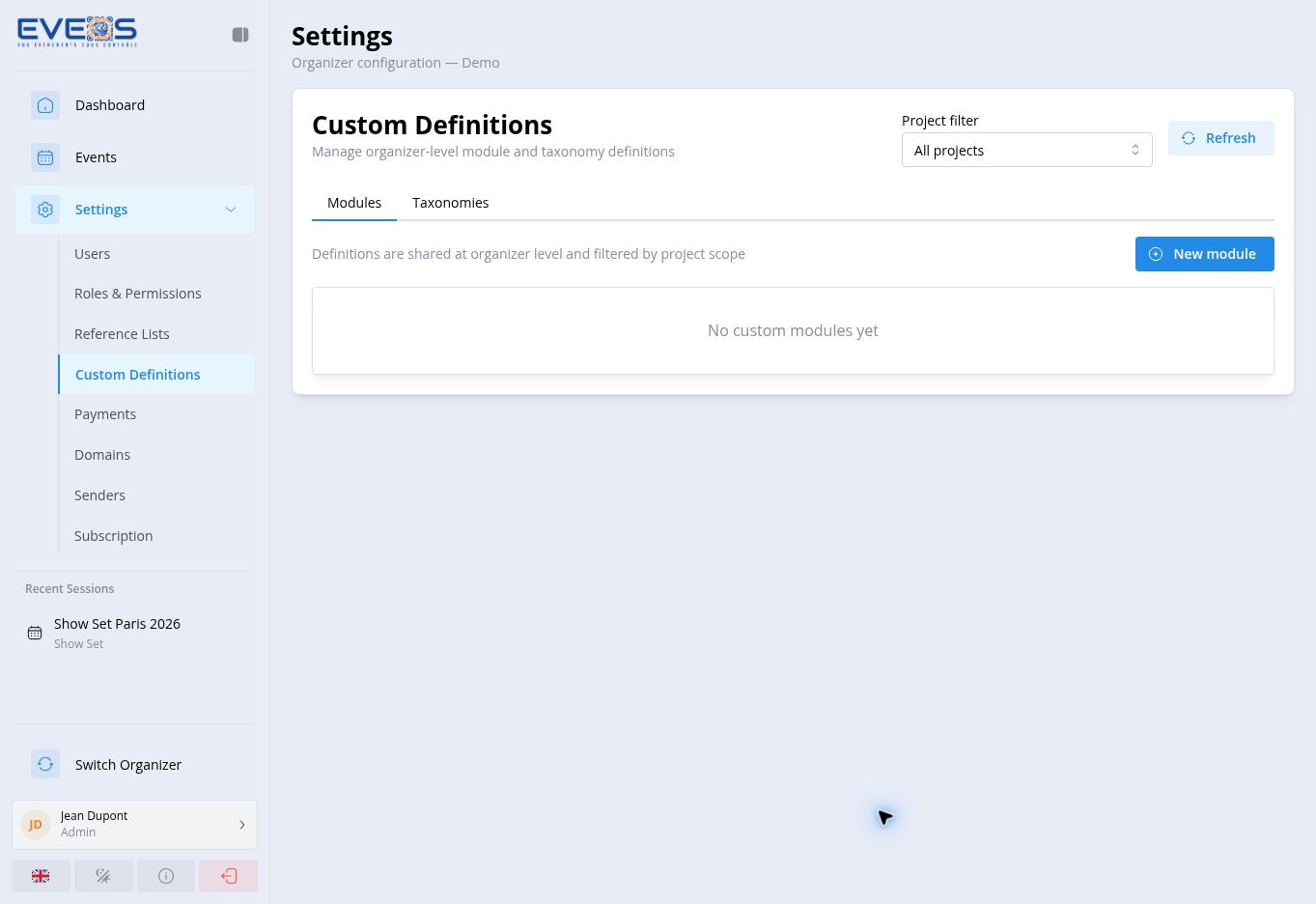 Custom Definitions