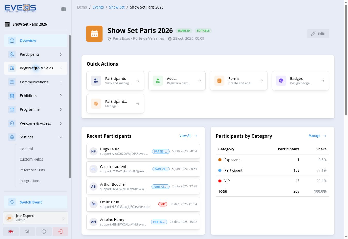 Session navigation