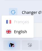 Choix de la langue dans Eveos